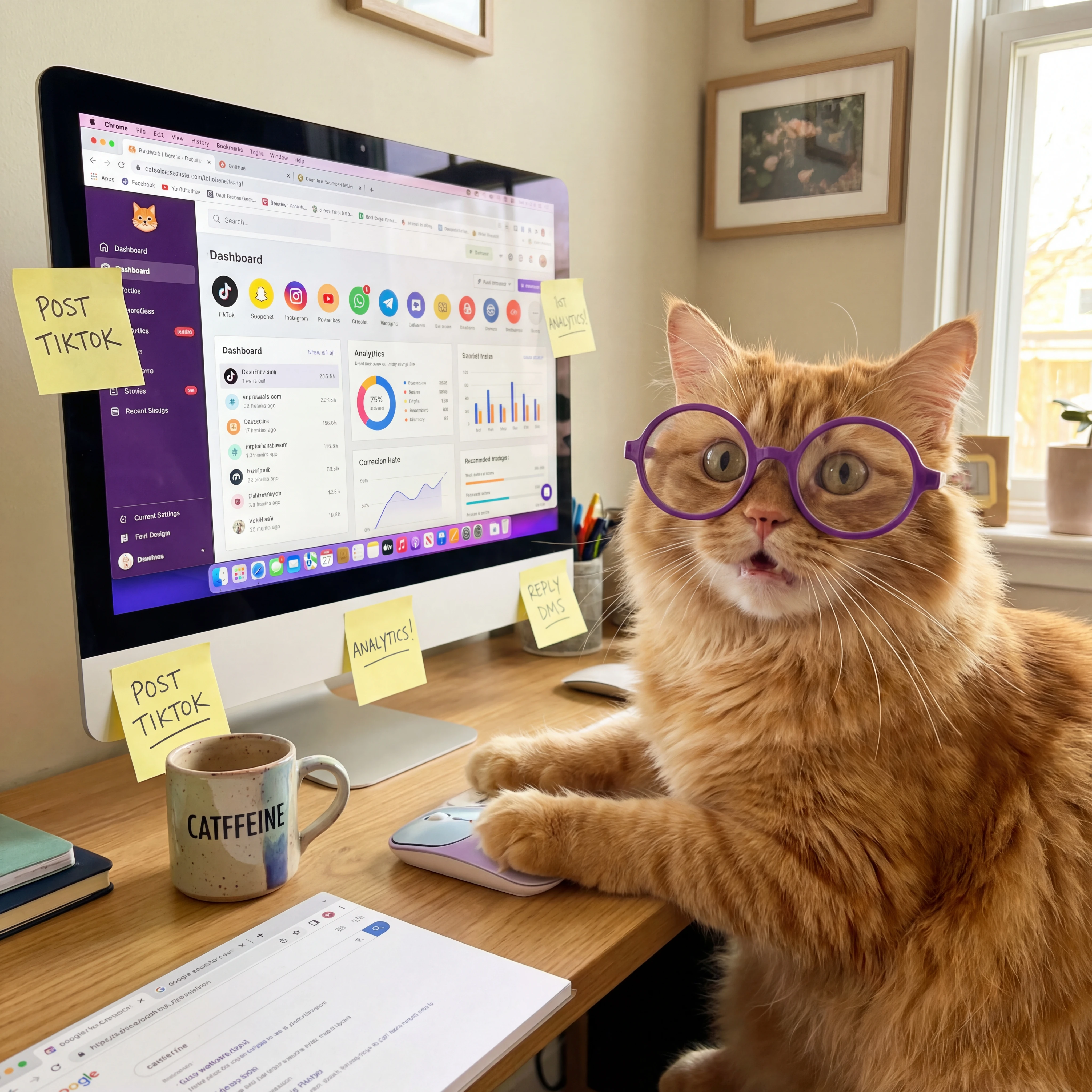 AI-generated social media creative reviewed inside Mydrop